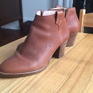 Madewell leather ankle boots in brown